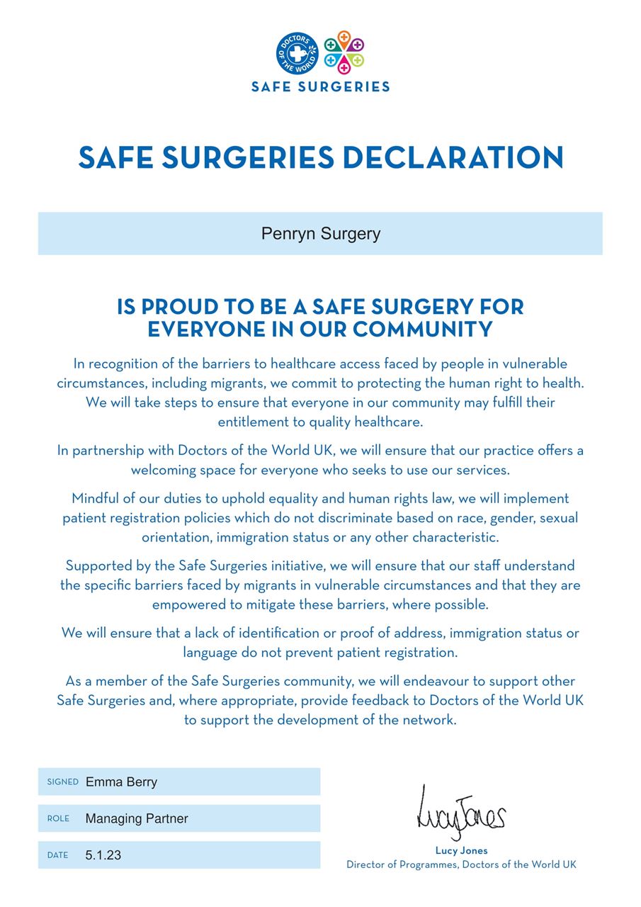 Safe Surgery Declaration